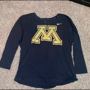 Nike Minnesota Golden Gophers Long Sleeve Top Size XL